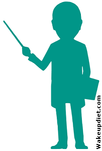 Silhouette: Professor with pointer