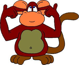 Art: 
      'Hear no evil' monkey