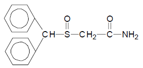Technical drawing: Chemical structure of Provigil (modafinil)