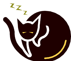 Art: This page's mascot: A happy, sleeping cat