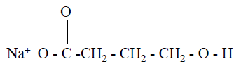 Technical drawing: Chemical structure of Xyrem (sodium oxybate)